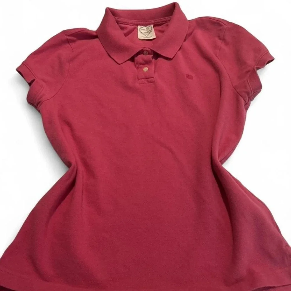 Polo Jeans Ralph Lauren Women's Pink Short Sleeve Polo Shirt Size‎ M